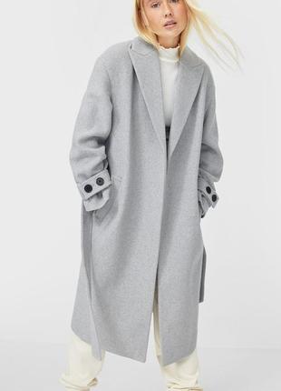 Пальто stradivarius шерсть испания р. s-m