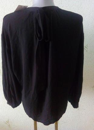 Блуза, черная блуза, блуза из вискозы3 фото