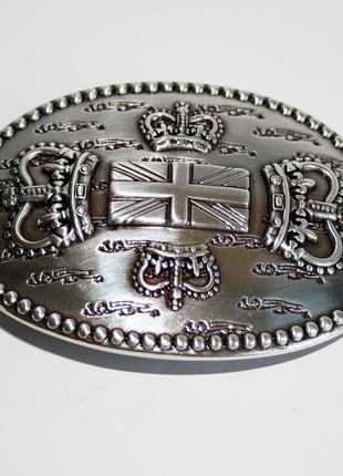 Пряжка для ремня корона англии, бляха для мужского ремня 3d