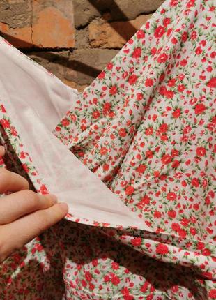 Платье стрейч трикотажное миди в цветы расклешенное lindy bop коттон хлопок батал7 фото