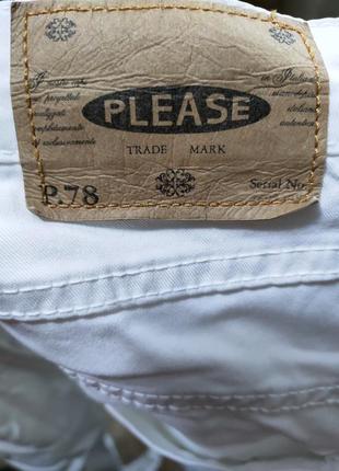 Стильные белые джинсы на лето please италия5 фото