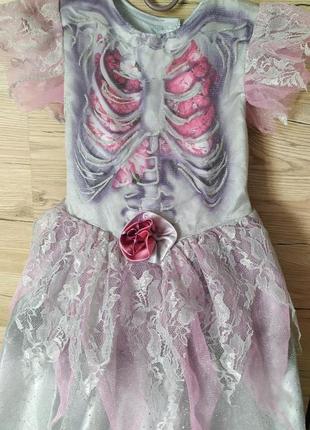 Детский костюм, платье ведьма, ведьмочка, невеста смерти на 5-6 лет на хеллоуин2 фото