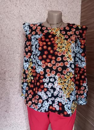 Шикарная блузка цветочный принт warehouse8 фото
