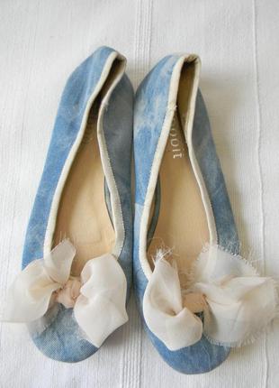 Джинсовые балетки от rabbit р.37,5/38