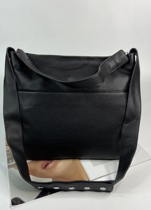 Женская кожаная сумка через на плечо большая polina & eiterou жіноча шкіряна4 фото
