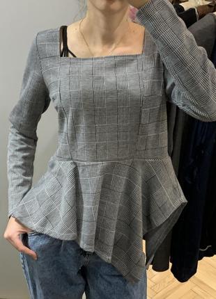 Трикотажная блуза с квадратным вырезом river island/ разм 16 (xl)