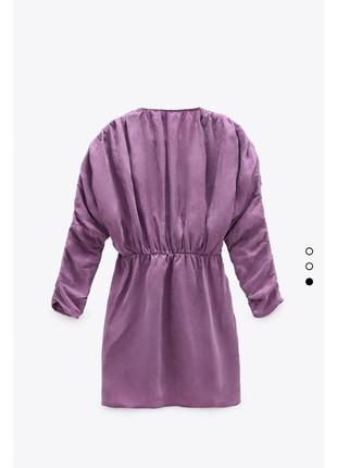 Zara платье мини с драпировками s4 фото
