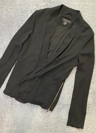 Стильный модный блейзер пиджак жакет чёрный amisu размер xs-s2 фото