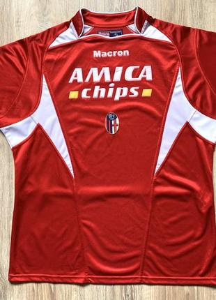 Чоловіча вінтажна футбольна джерсі macron bologna fc away football shirt 2004