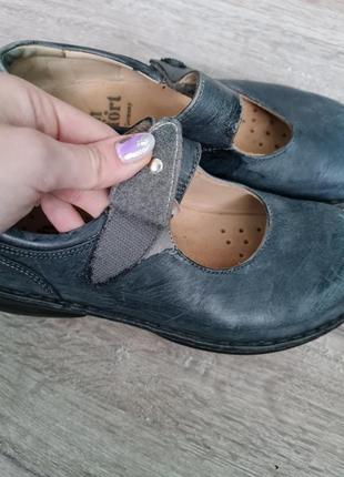 Шкіряні туфлі туфлі ортопедичні шкіра зручне ортопедичне взуття finn comfort5 фото