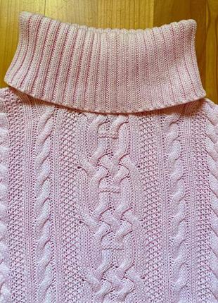 Бледно-розовый свитер-водолазка croft&barrow 100% хлопок размер s