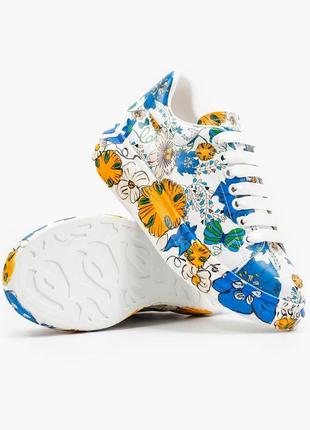 Жіночі кросівки alexander mcqueen custom flowers