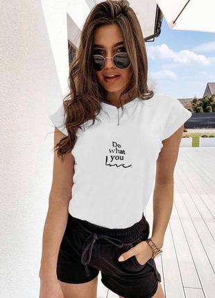 Жіноча футболка з принтом "do what you" push it
