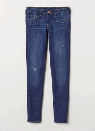 Джинси жіночі h&m super skinny low jeans висока посадка