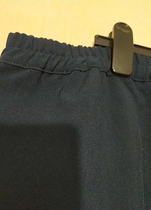 Батал большой размер шикарные легкие синие стильные темные шорты бриджи4 фото