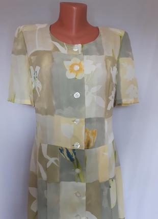 Винтажное платье на пуговицах fink separates (размер 12)9 фото