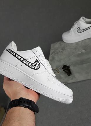 Женские кроссовки nike air force dior белые / жіночі кросівки найк білі