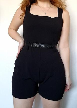 Черный ромпер комбинезон