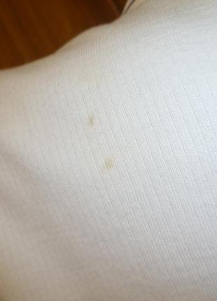 Білий коттоновый лонгслив bossini щільна футболка з довгим рукавом з вишивкою10 фото