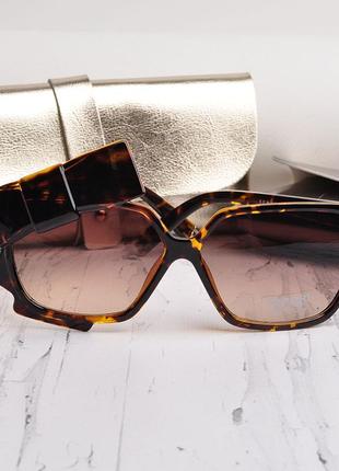 Солнцезащитные очки с бантиком леопардовые 26006