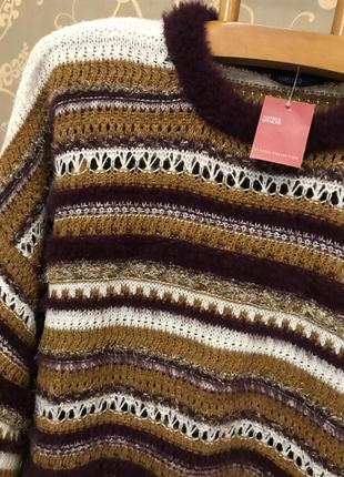 Нереально красивый и стильный брендовый вязаный свитер.3 фото