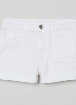 Стильные белые шорты h&m девочкам подросткам1 фото