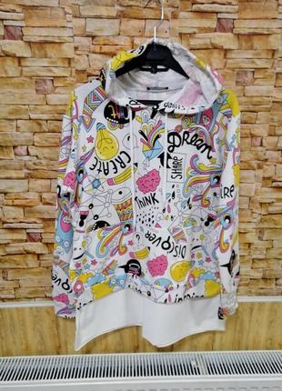 Худи свитшот с капюшоном многослойный  лонгслив