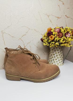 Замшеві черевики на шнурівці знижка