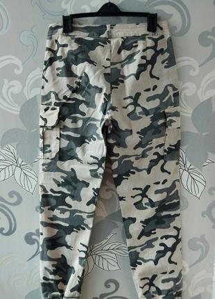 Бежеві камуфляжні мілітарі штани карго штани джогеры військові6 фото