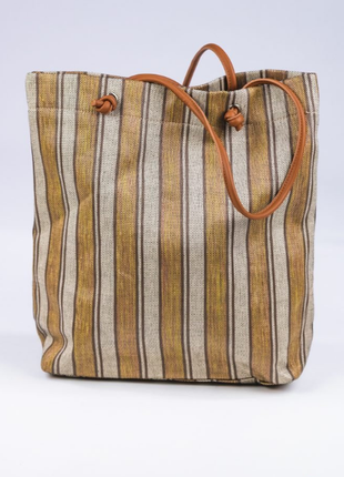 Сумка, шоппер, текстиль, жіноча, річна, в смужку, c&a, 39див*39див