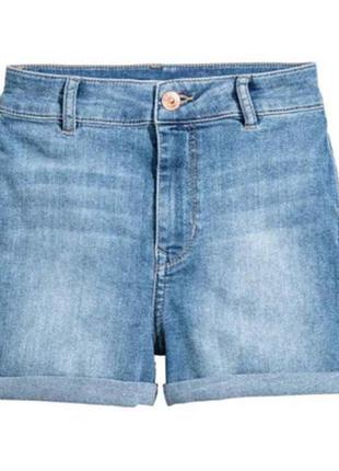 Шорты джинсовые h&amp;m с высокой талией1 фото
