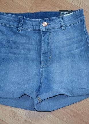 Шорты джинсовые h&amp;m с высокой талией2 фото