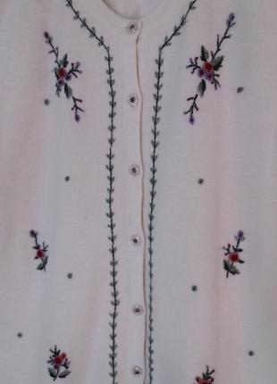 Прекрасный кардиган пиджак с вышивкой цветы большой размер от бренда roman5 фото