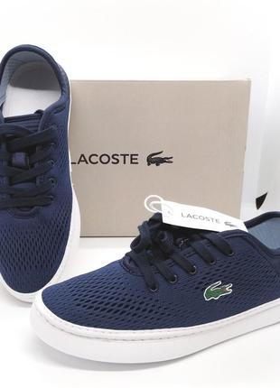 Стильные дышащие кроссовки легкие кеды мокасины lacoste оригинал