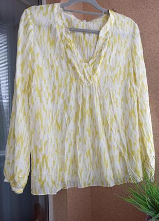 Красивейшая нежная блуза из ткани со слегка жатым эффектом с содержанием шелка