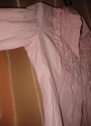 Нежно розовая блузка с манжетами, egr,12uk, км0927, в офис, на работу, нарядная.2 фото