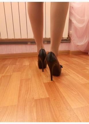Туфли женские на высоком каблуке, натуральная кожа7 фото