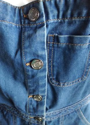 Класний джинсовий комбез на дівчинку або струнку дівчину розмір s фірма stradivarius6 фото