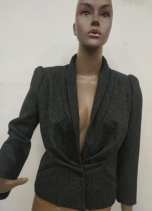 Пиджак короткий шерсть  с подплечниками9 фото