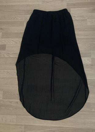 Ассиметричная юбка со шлейфом. шифон