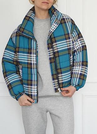 Объемная куртка в клетку от topshop