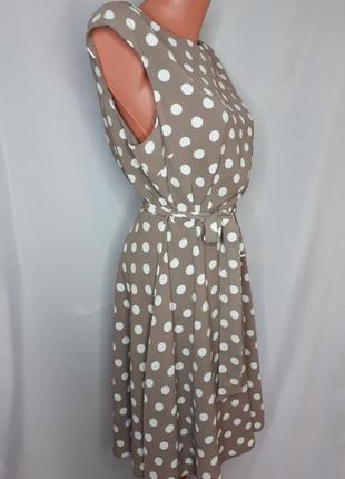 Платье в горошек с горловиной лодочка wallis (размер 40-42)4 фото