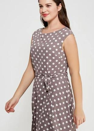 Платье в горошек с горловиной лодочка wallis (размер 40-42)
