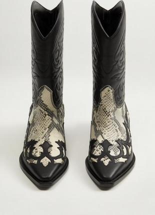 Ковбойки шкіряні mango 2