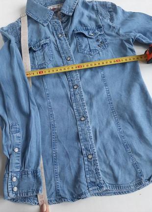 Джинсовая рубашка на девочку 8-10лет / сорочка3 фото