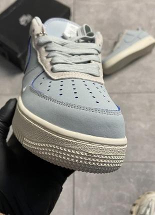 Нереальные женские кроссовки nike air force 1 low devin booker небесно-голубые4 фото