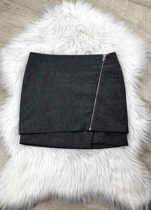 Щільна асиметрична спідниця міні 1+1=3