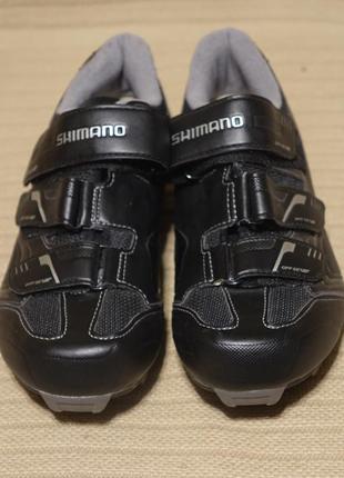 Черные женские фирменные велотуфли shimano wm52l контактная spd 40 р.3 фото