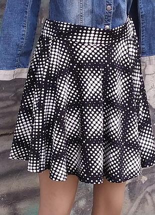 Летняя юбка солнце в горошек