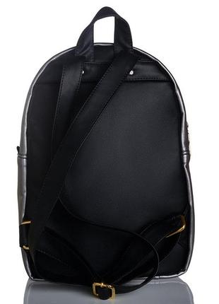 Женский рюкзак sambag talari bsgn сочетание черного с металликом3 фото
